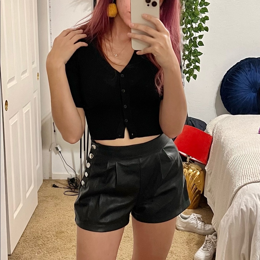 ✨Pleather and Satin Set✨